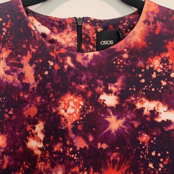 ASOS  burgundy peplum long sleeve top size 12 - Picture 4 of 8